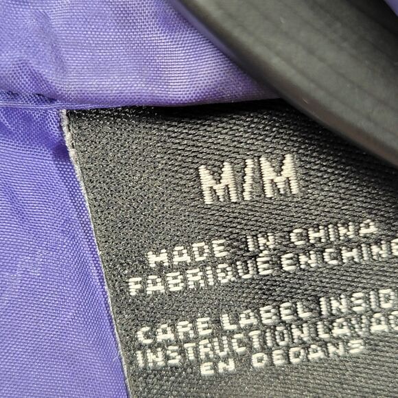 Marmot Black Purple Lined Puffer 100% Duck Down Insulated Jacket M - FLAWED - Picture 4 of 7